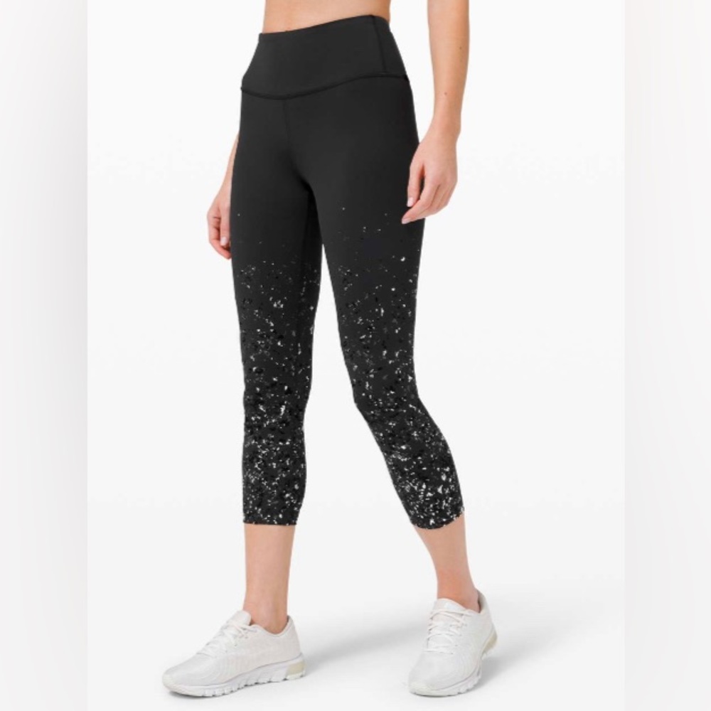 NWOT 🔥 Lululemon Speed Wunder Mid Rise Crop 23" *Speckle Shine